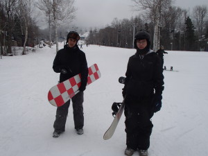 Savage and Jacob at Sugarloaf - Ryan in the background.